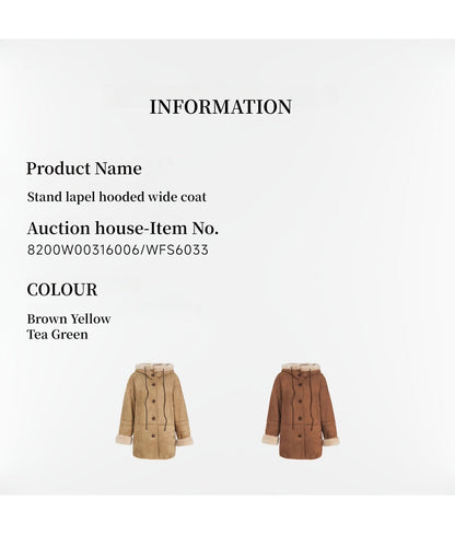 Fireladyfur "Danish Winter" Shearling Coat | Short & Hooded Suede Style"Danish Winter"
