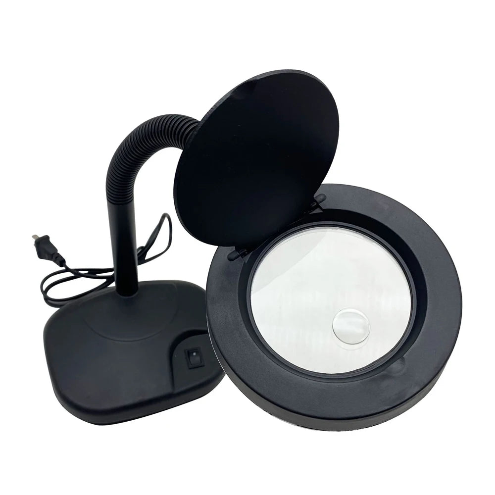 Desktop Magnifier with Lamp for Jewellery Watch Welding Repair Adjustable Illuminated Magnifying Glass Jewelry Tools