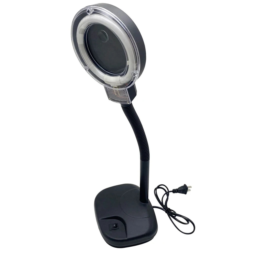 Desktop Magnifier with Lamp for Jewellery Watch Welding Repair Adjustable Illuminated Magnifying Glass Jewelry Tools