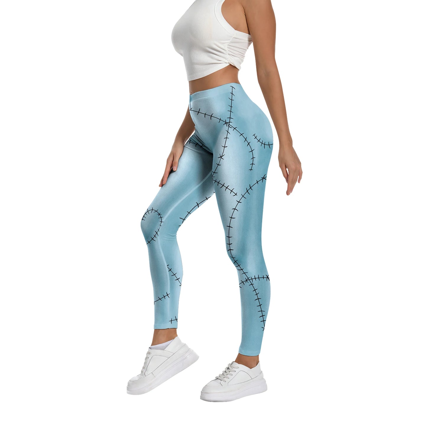 [You're My Secret] Women Sexy Girl Sally Leggings Fitness Tights Trousers Halloween Party Horro Zombie Carnival Bottom Female