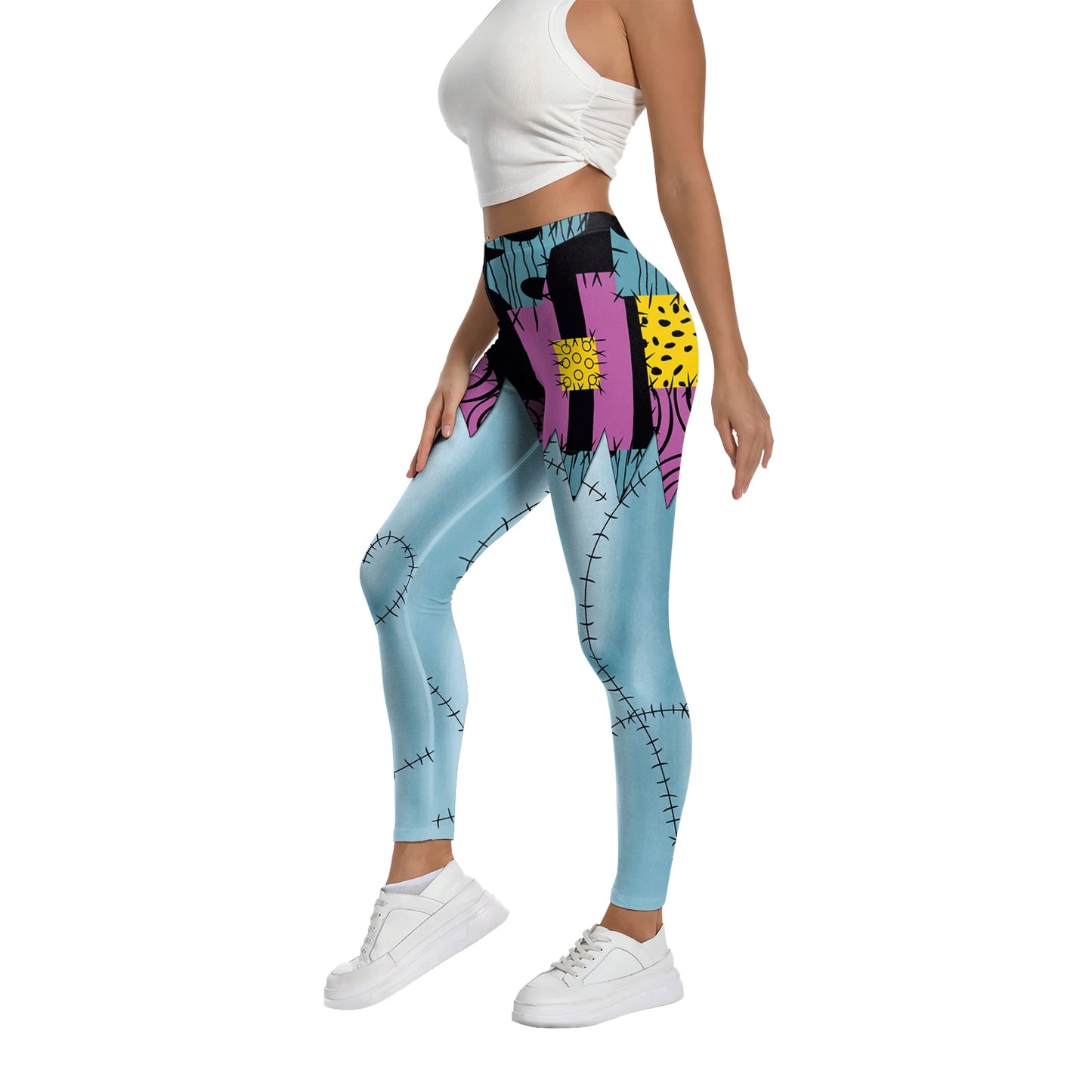 [You're My Secret] Women Sexy Girl Sally Leggings Fitness Tights Trousers Halloween Party Horro Zombie Carnival Bottom Female