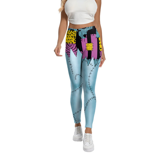 [You're My Secret] Women Sexy Girl Sally Leggings Fitness Tights Trousers Halloween Party Horro Zombie Carnival Bottom Female
