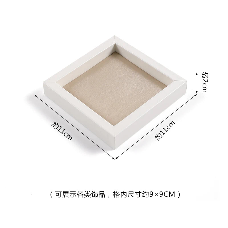 Jewellery Ring Earrings Pendant Necklace Watch Display Tray Case Stand Holder Organizer Jewelry Set Storage Shop Showcase