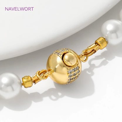 18K Gold Plated Round Connection Clasps For Jewelry Making,Clasp For Bracelet,Brass Fasteners Lock Clasp,DIY Jewelry Accessories