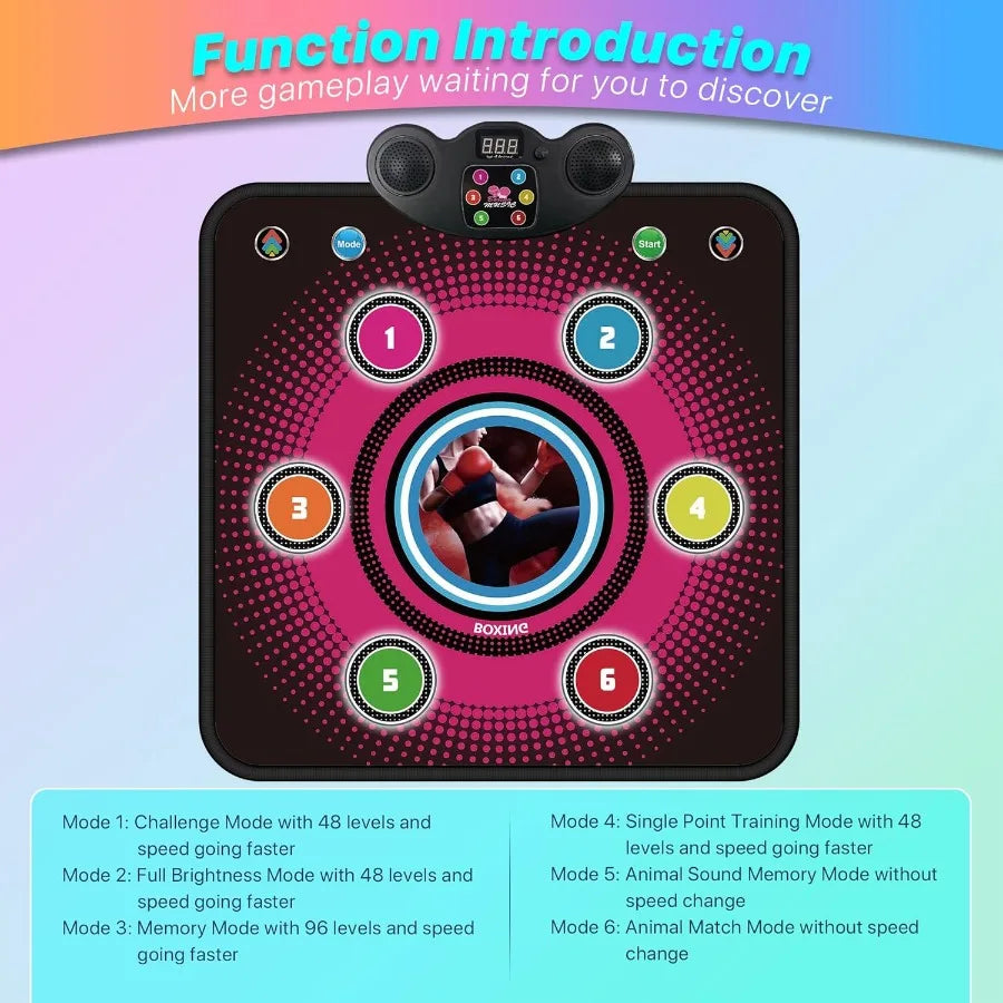 Wall Mounted Smart Boxing Game and Training Equipment with LED Display for Home and Indoor Use Ideal for Relaxation and Fitness