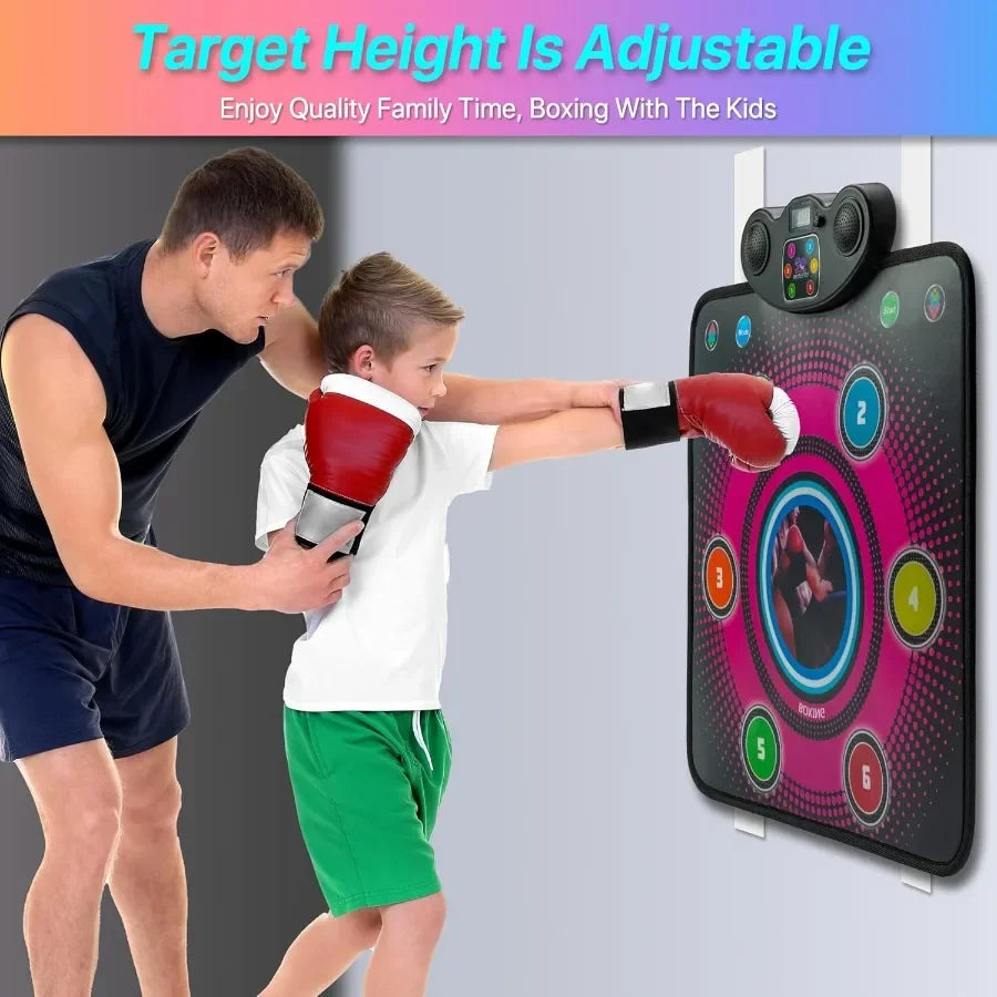 Wall Mounted Smart Boxing Game and Training Equipment with LED Display for Home and Indoor Use Ideal for Relaxation and Fitness