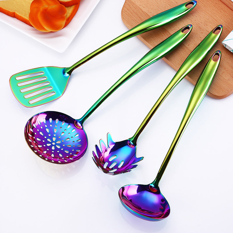Colorful Stainless Steel Kitchen Utensils Set
