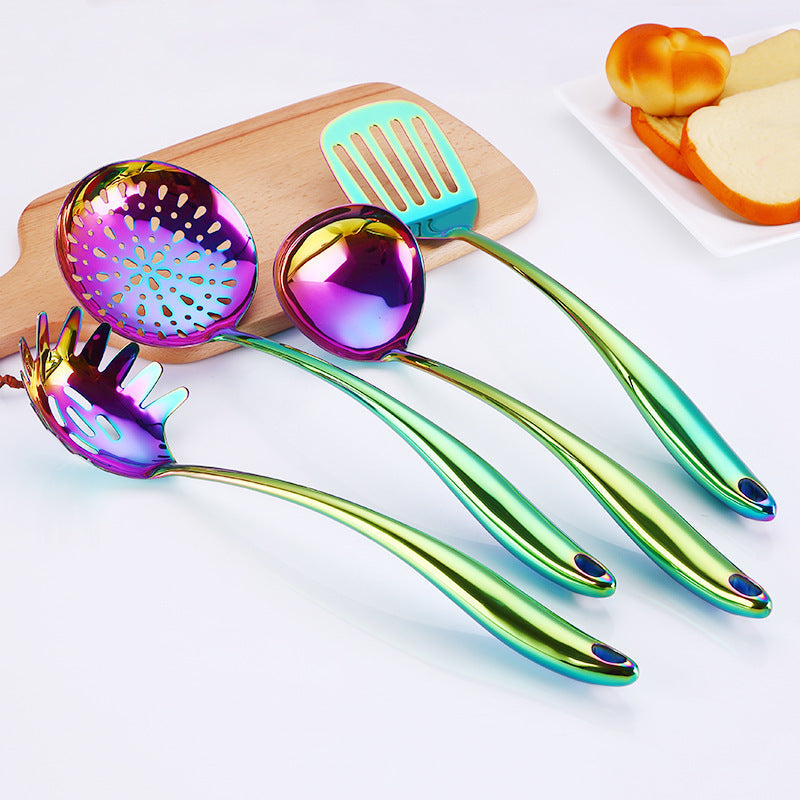 Colorful Stainless Steel Kitchen Utensils Set