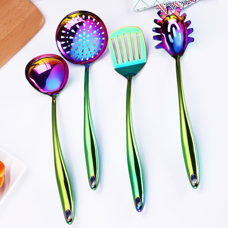 Colorful Stainless Steel Kitchen Utensils Set