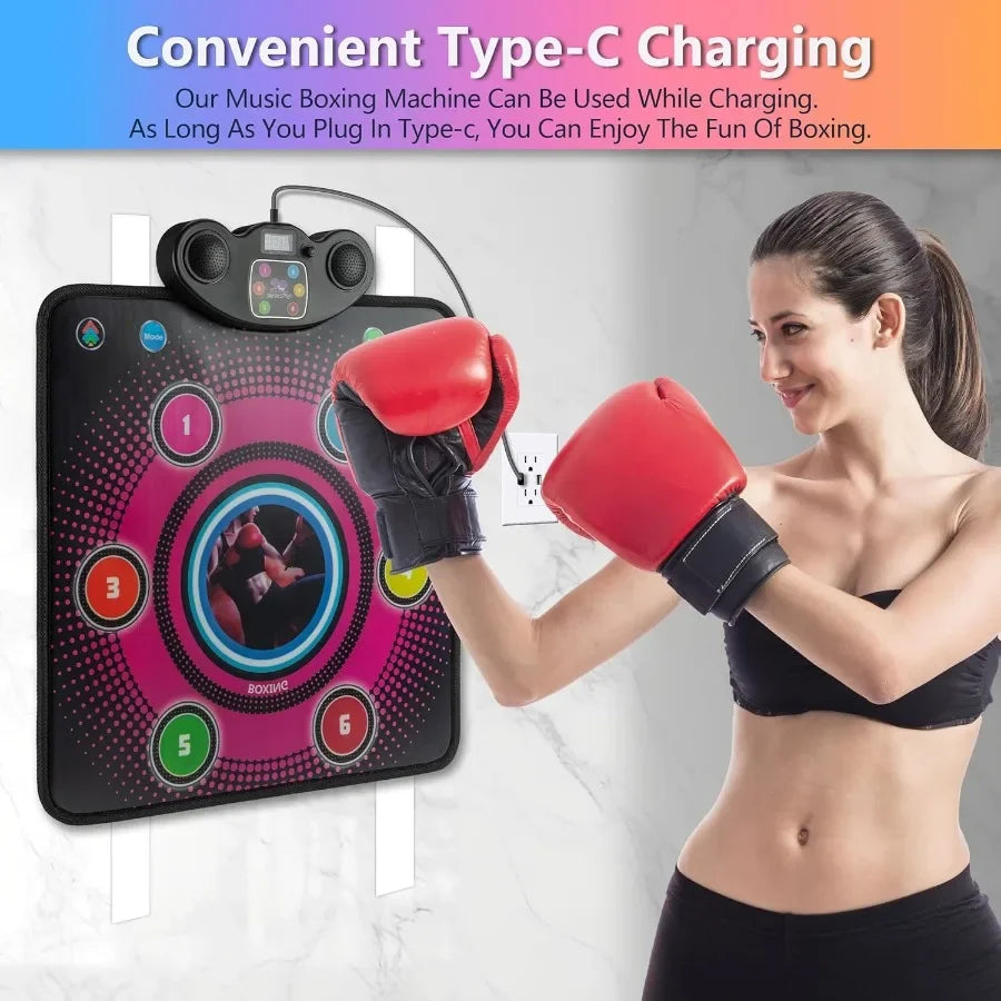 Wall Mounted Smart Boxing Game and Training Equipment with LED Display for Home and Indoor Use Ideal for Relaxation and Fitness
