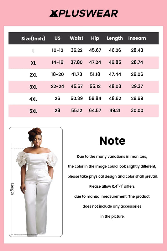 Plus Size Formal White Elegant Off The Shoulder Short Sleeve 3D Pocket Jumpsuits