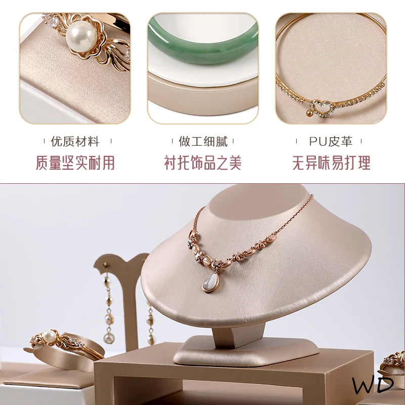 Jewellery Ring Earrings Pendant Necklace Watch Display Tray Case Stand Holder Organizer Jewelry Set Storage Shop Showcase