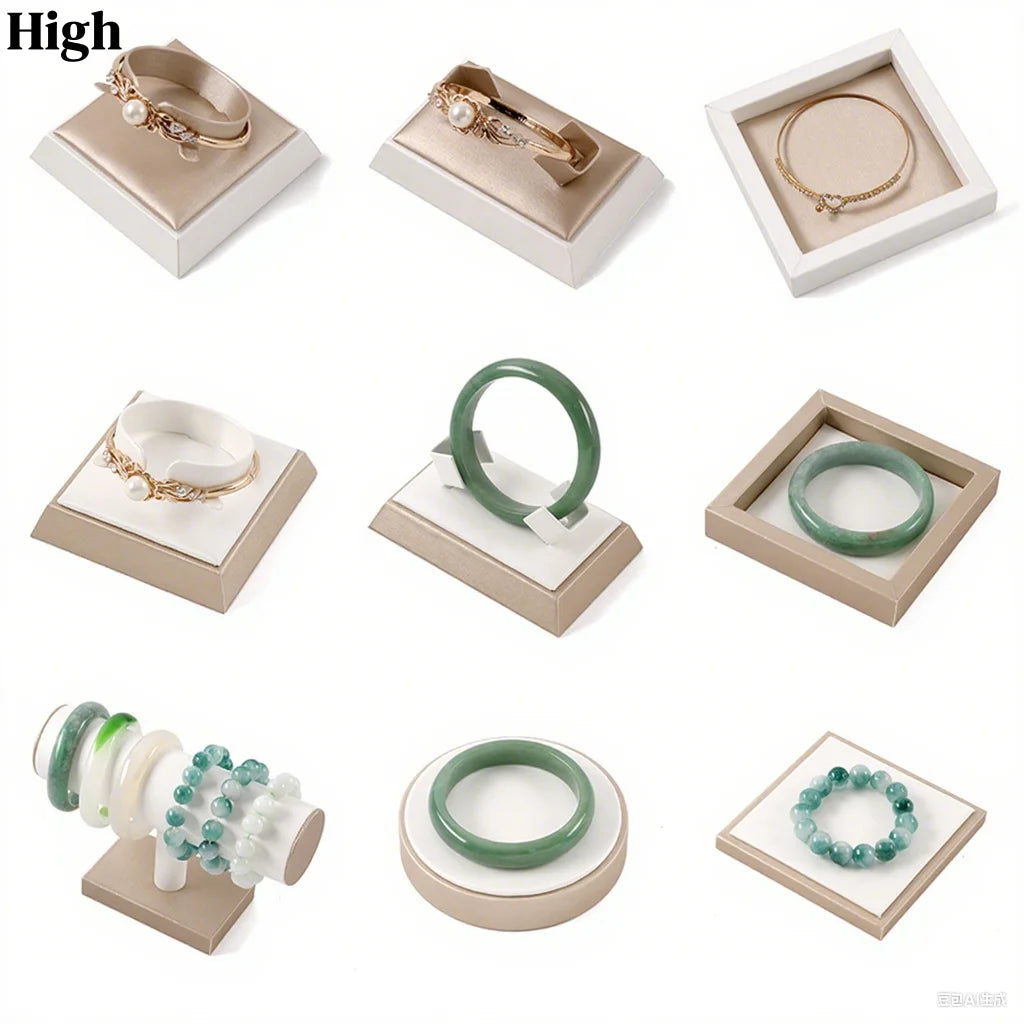 Jewellery Ring Earrings Pendant Necklace Watch Display Tray Case Stand Holder Organizer Jewelry Set Storage Shop Showcase