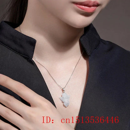 Natural Emerald Carved Lucky Angel Jade Pendant Chinese Necklace Charm Jewellery Fashion Amulet Luck Gifts for Man Women